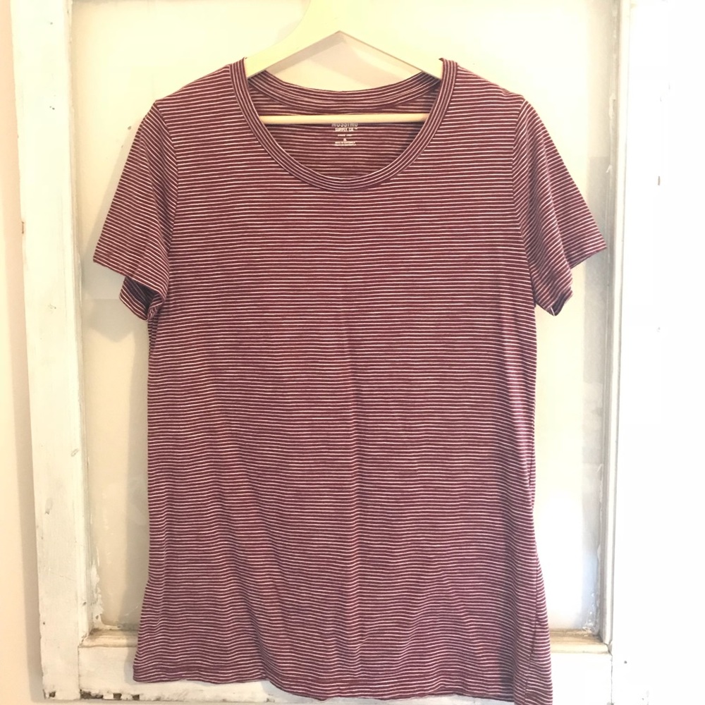 Maroon striped Mossimo tee